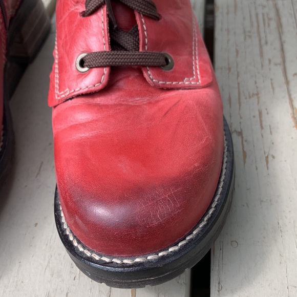 Dromedaris red boot EU 40 Kara combat lace up - Picture 4 of 13